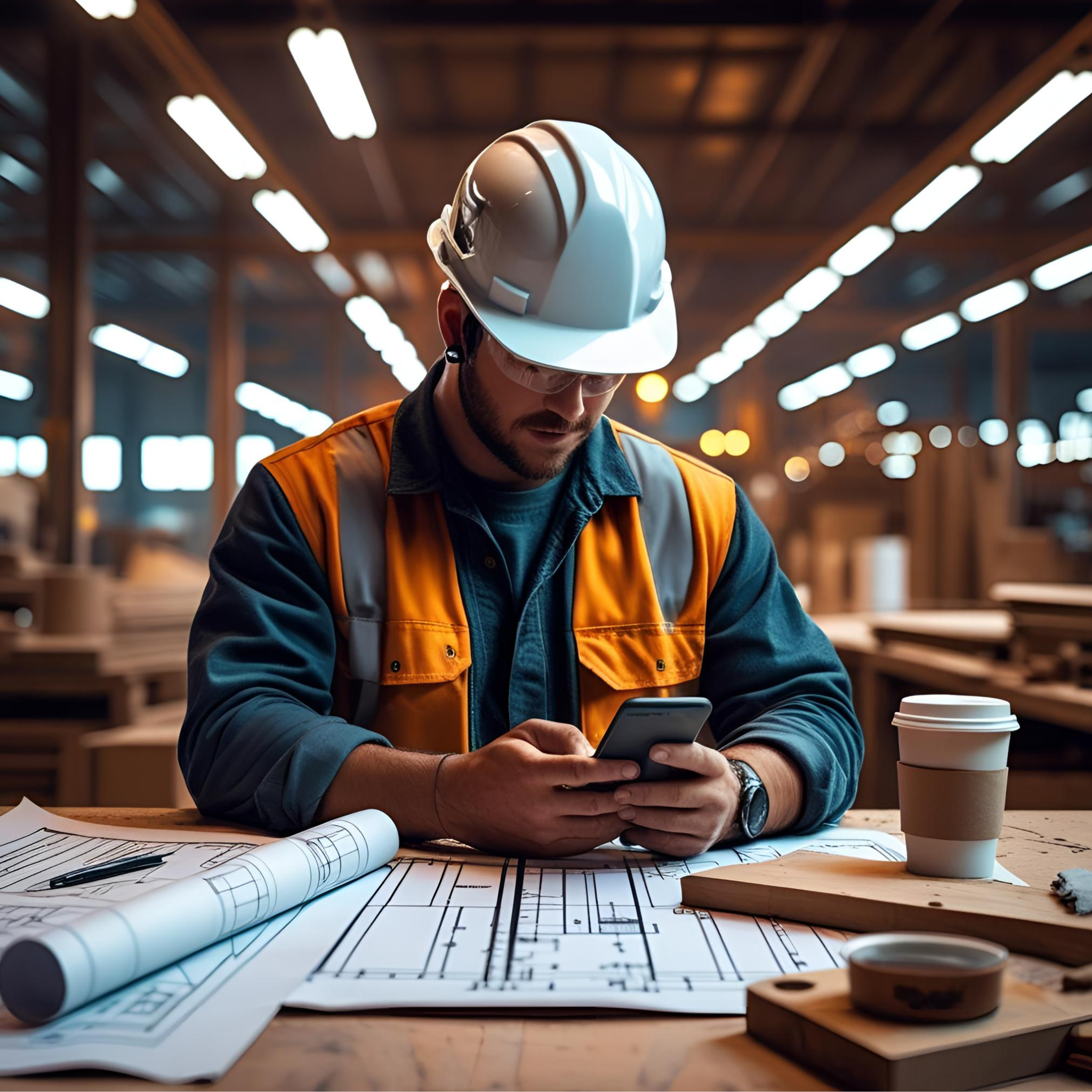 a tradesperson submitting via their phone