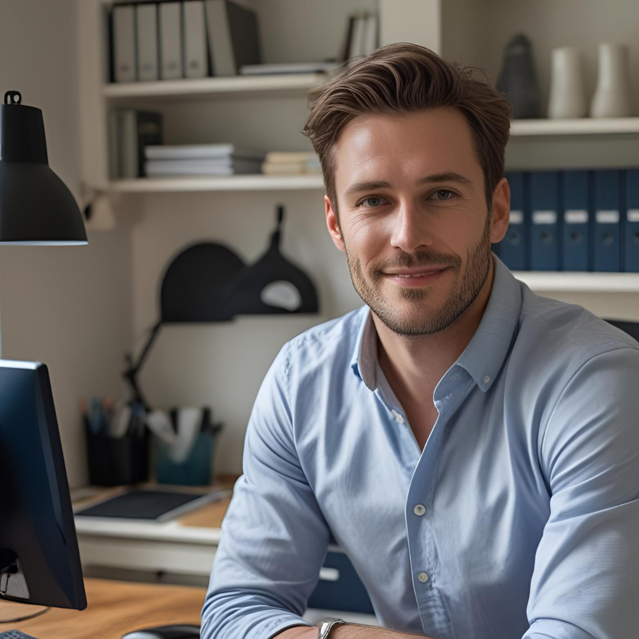 office update (1) man in a home office